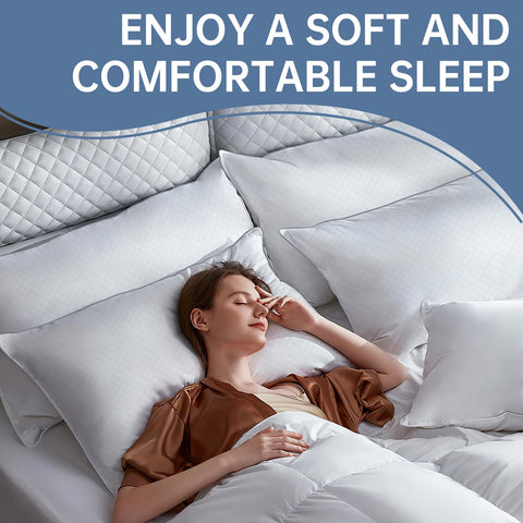 Piwaal bed pillows vacuum-pack demo highlights quick fluff restoration.