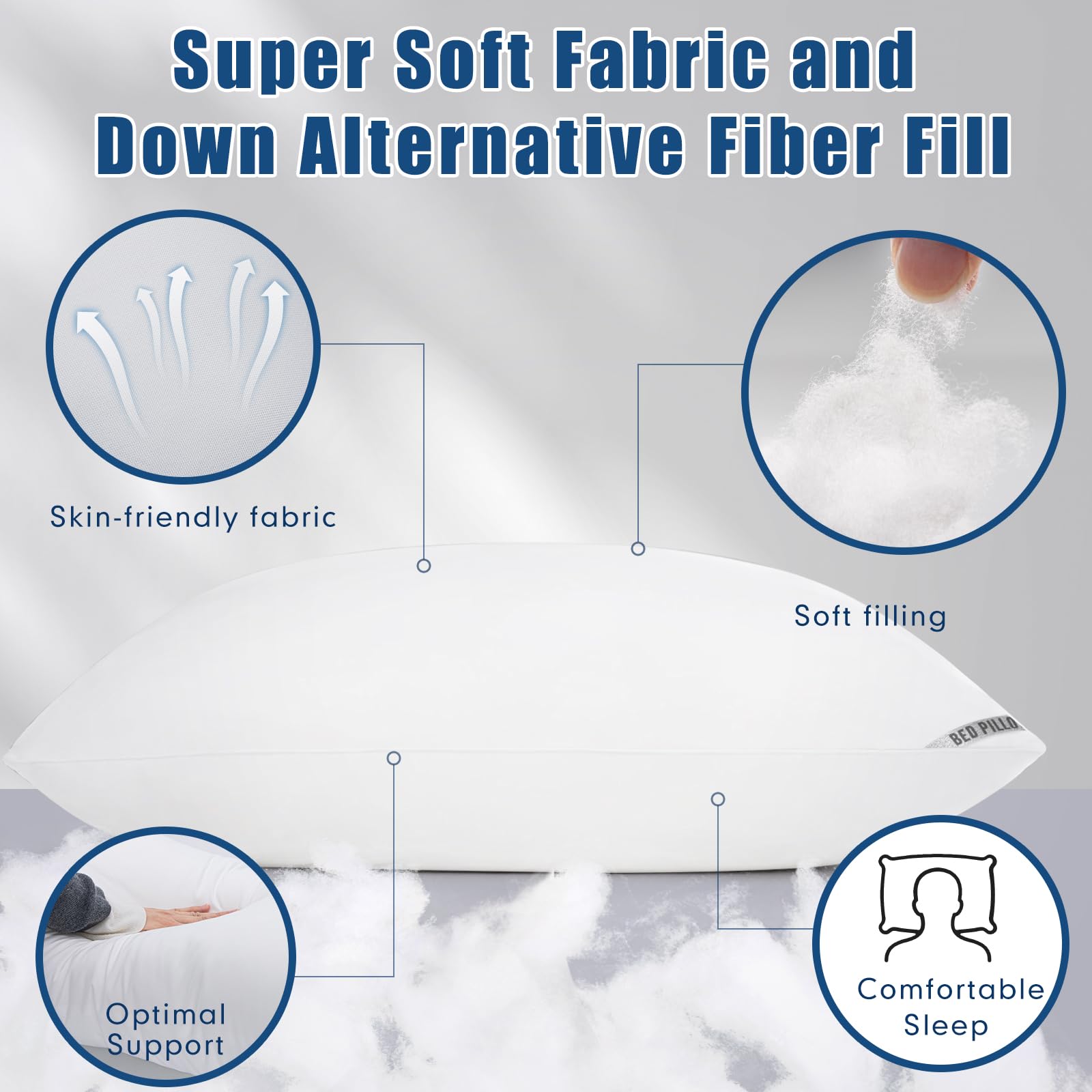 Piwaal down-alternative filling for soft, supportive comfort