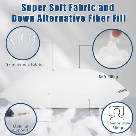 Piwaal down-alternative filling for soft, supportive comfort