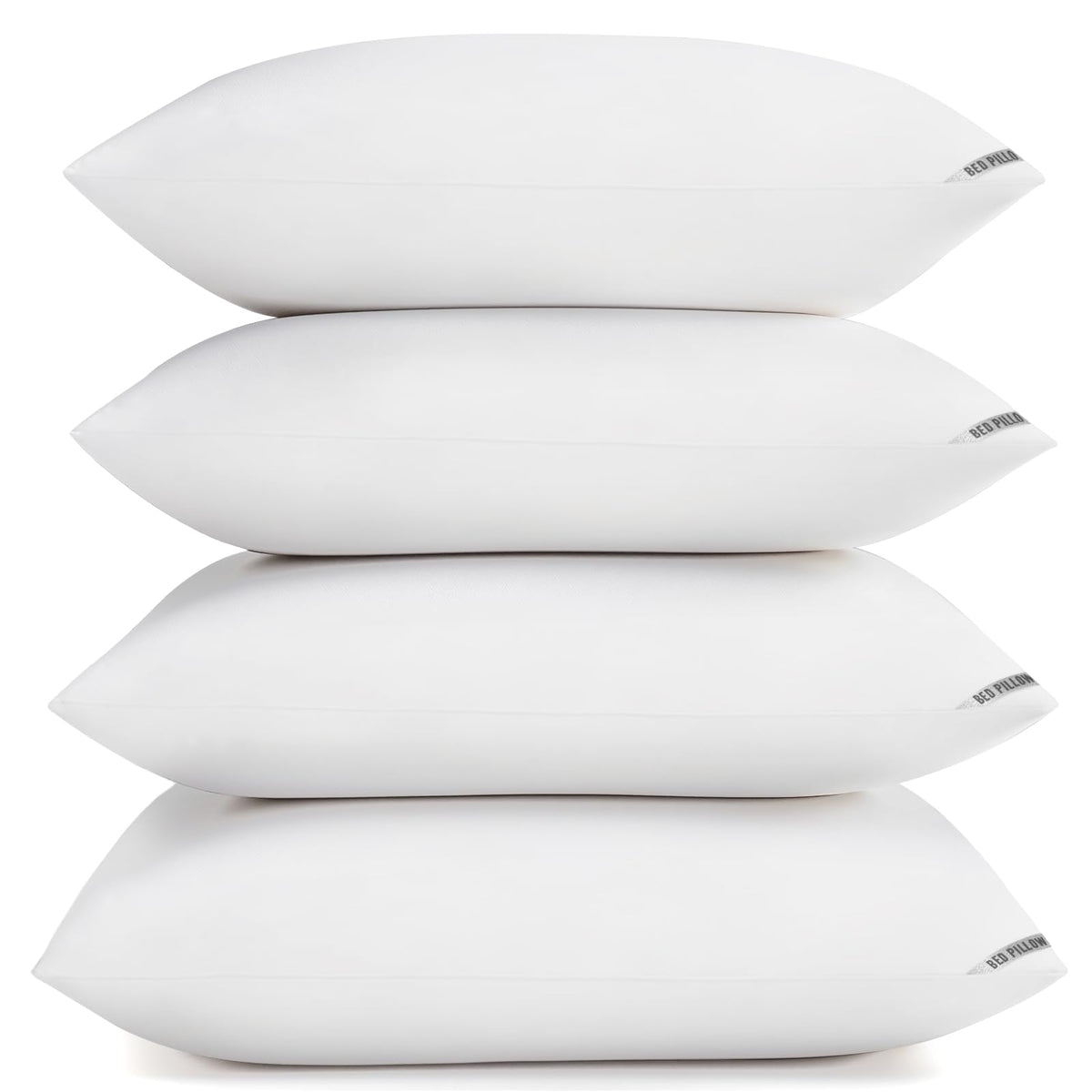 Piwaal luxury hotel pillows 4-pack on bed for premium sleep