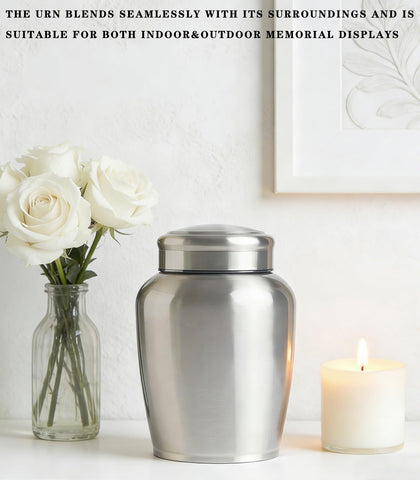 P.J homsv urn ash silver texture close-up reveals durable coating