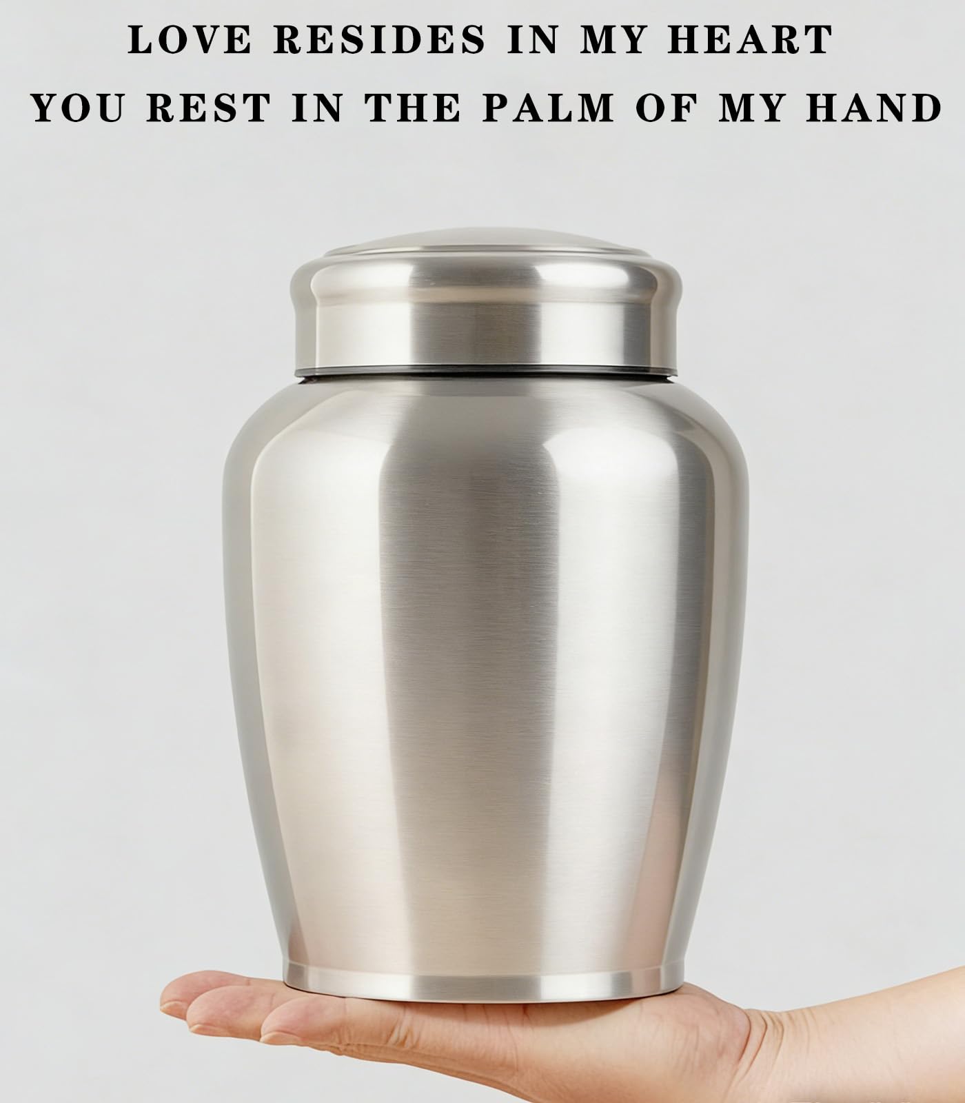P.J homsv urn ash silver interior hue captures respectful, tranquil resting space