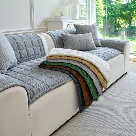 PJLZJFBY couch cover fits large sofas with three cushions for full coverage