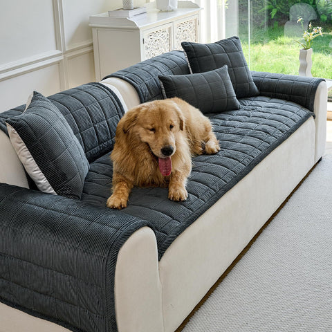 PJLZJFBY soft corduroy fabric couch cover feels velvety and cozy.