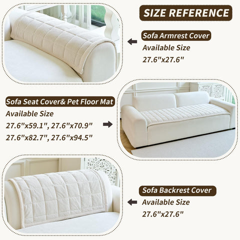 PJLZJFBY dog couch cover sits securely on a loveseat with non-slip backing