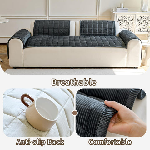 PJLZJFBY washable pet couch cover folded ready for quick cleaning and reuse.