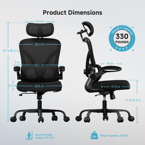 PKPT chair headrest supports neck alignment during long work sessions.