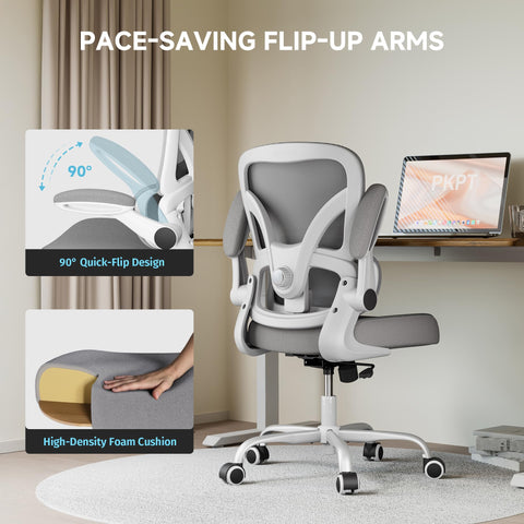 PKPT Mesh Office Chair sturdy metal base adds daily stability.