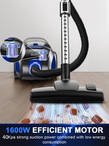 PKUYIE 1600W motor delivers strong performance on floors and carpets