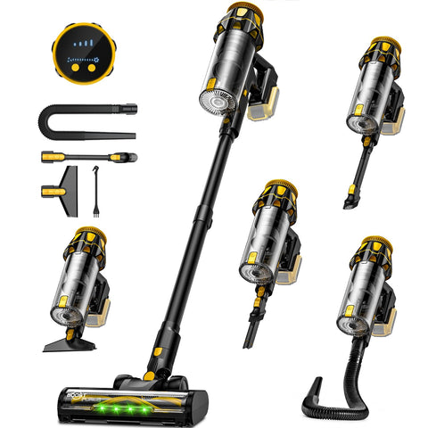 PKUYIE cordless vacuum with DeWalt 20V port protective design for safe use.