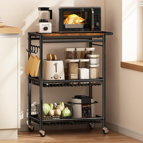 Pkuyres kitchen island cart serves dining, living, and office spaces