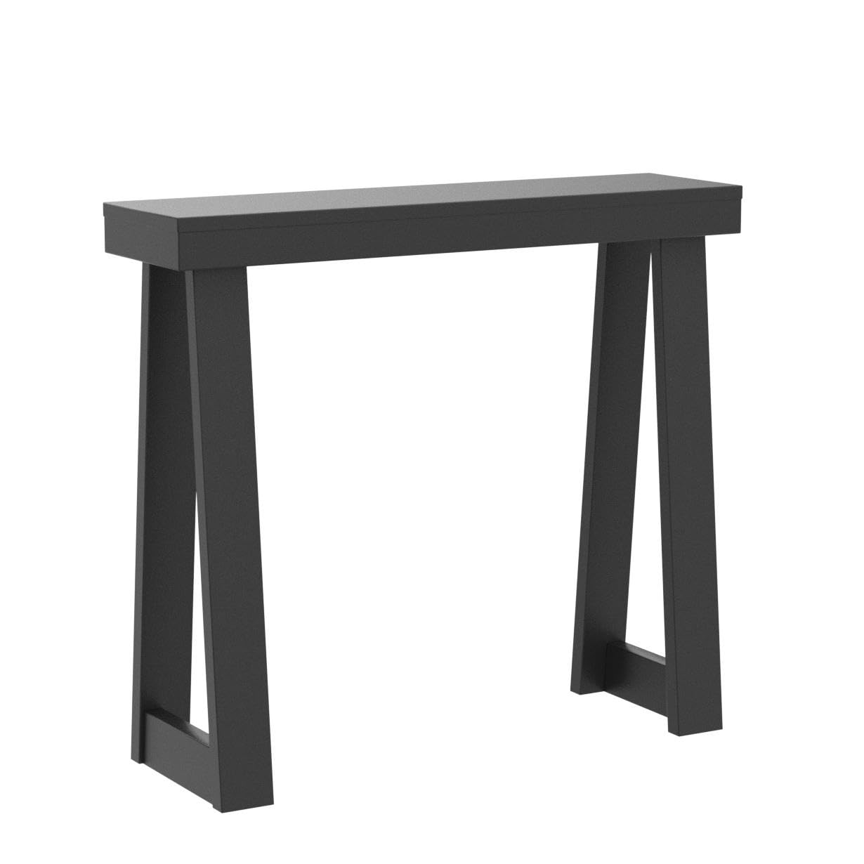 Plank+Beam console table in dining room setup demonstrates versatile placement and neutral finish.