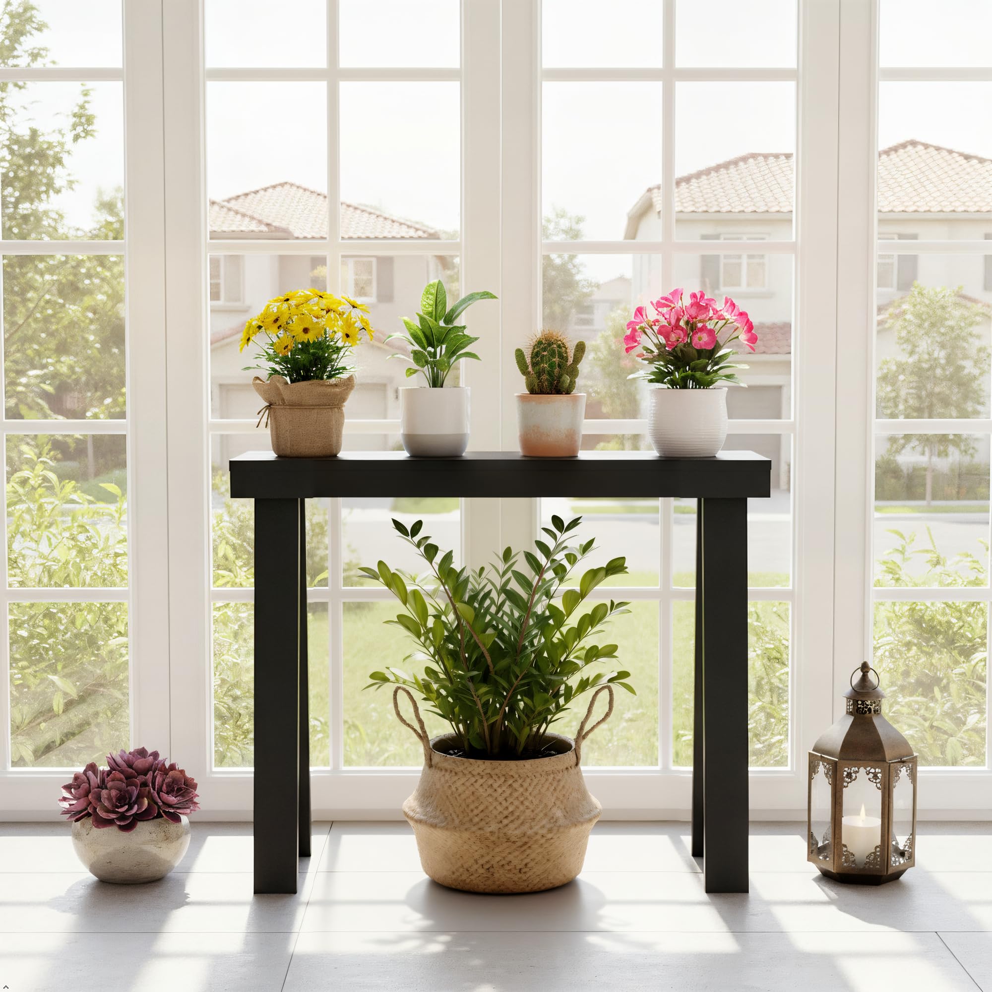 Plank+Beam entryway setup showcases organized surface and easy-access storage.