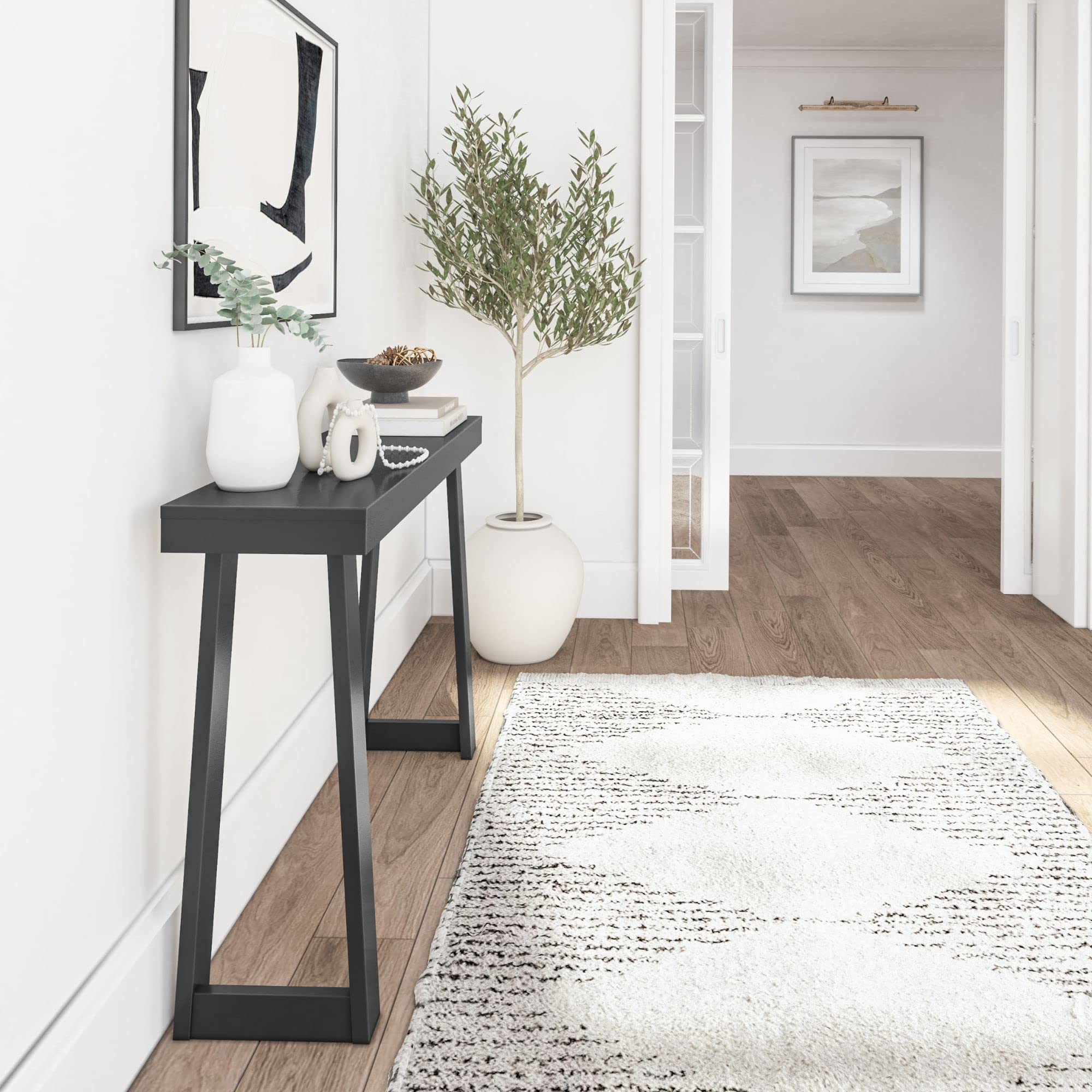 Plank+Beam elegant neutral finish and hardware add a timeless decor touch.