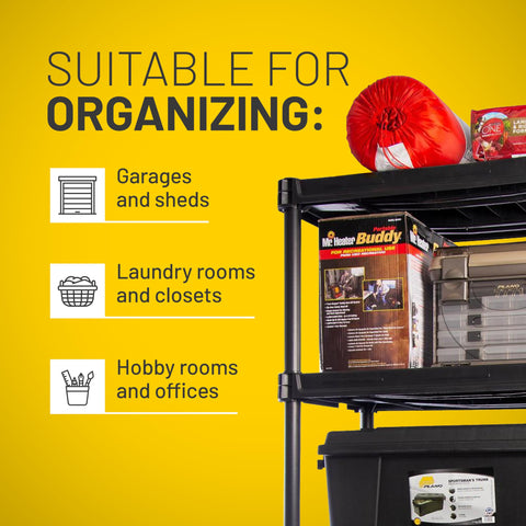 Plano easy assembly, no tools required, quick setup for instant storage.