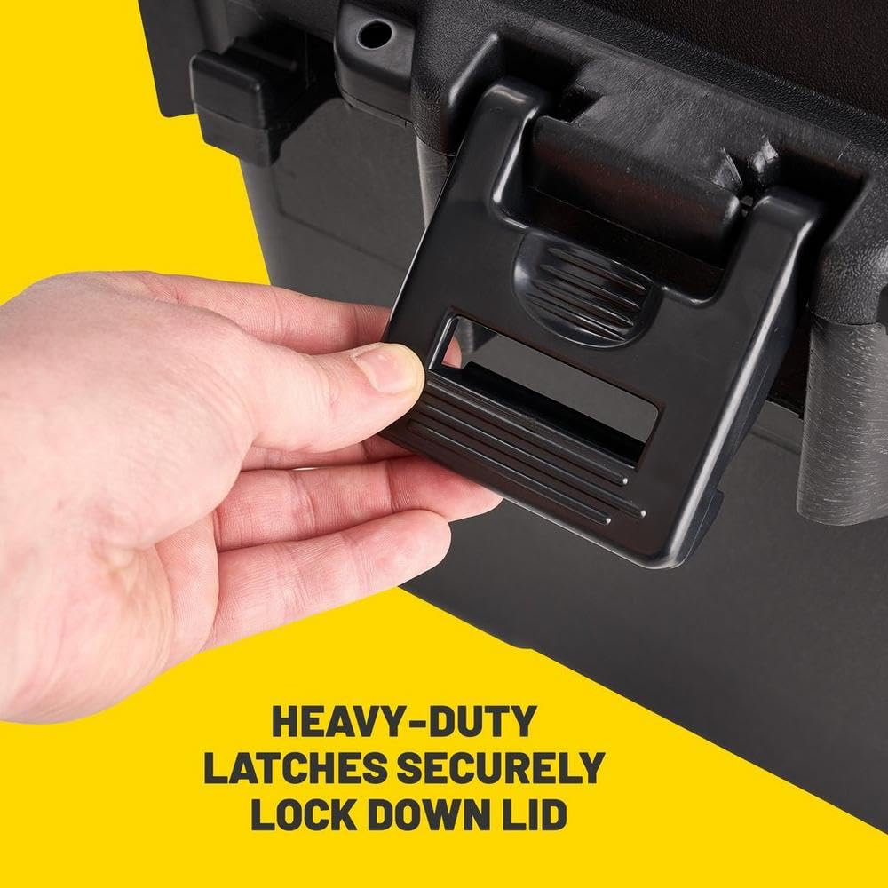 Durable high-impact plastic construction of Plano trunk.