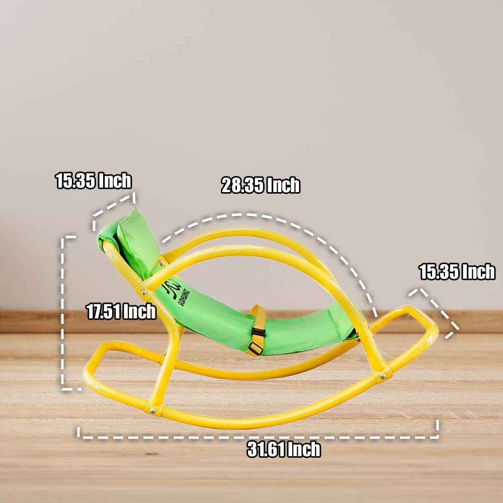 PLATPORTS rocking chair seesaw kids-using demonstrates motion that supports coordination.