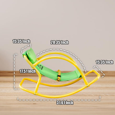 PLATPORTS rocking chair seesaw kids-using demonstrates motion that supports coordination.