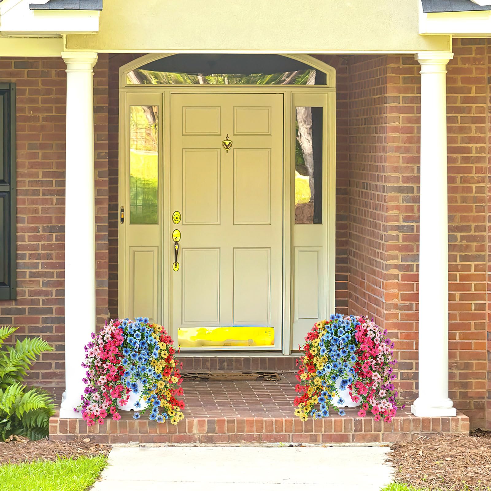 Playieer pink outdoor flower bundle enhances yard decor with soft petals.