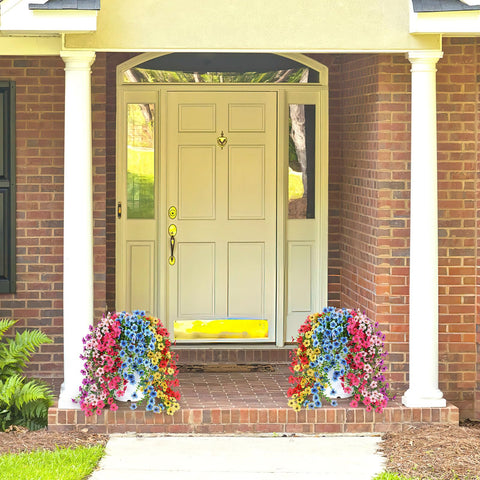 Playieer pink outdoor flower bundle enhances yard decor with soft petals.