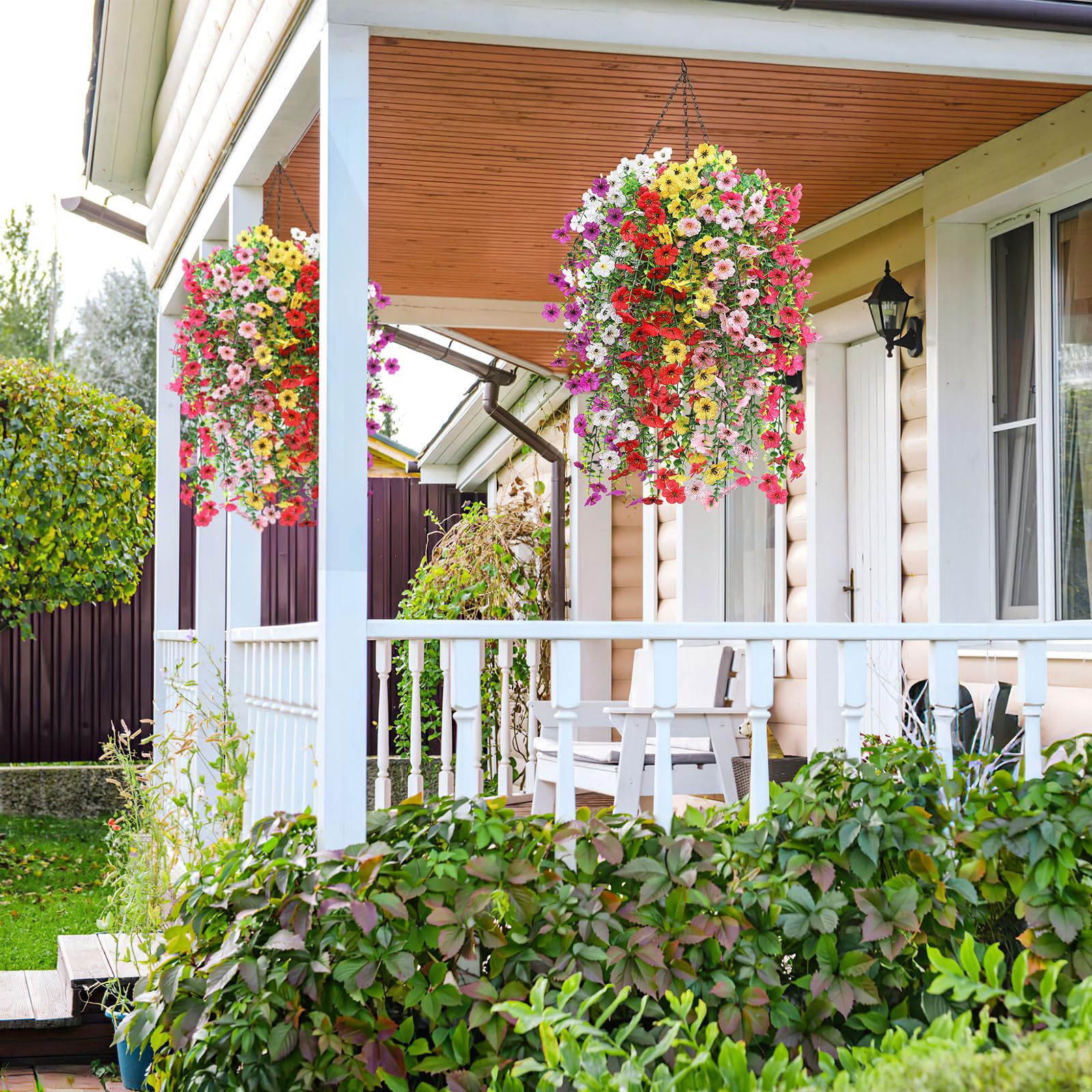 Playieer pink artificial flower bundle offers cheerful garden accents