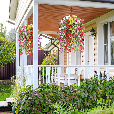 Playieer pink artificial flower bundle offers cheerful garden accents