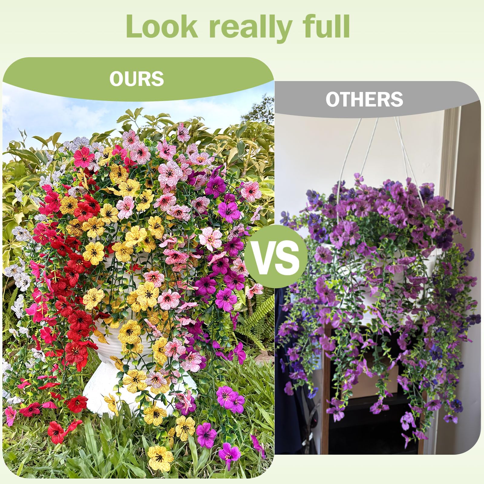 Playieer purple artificial flower bundle brings rich contrast to patio arrangements