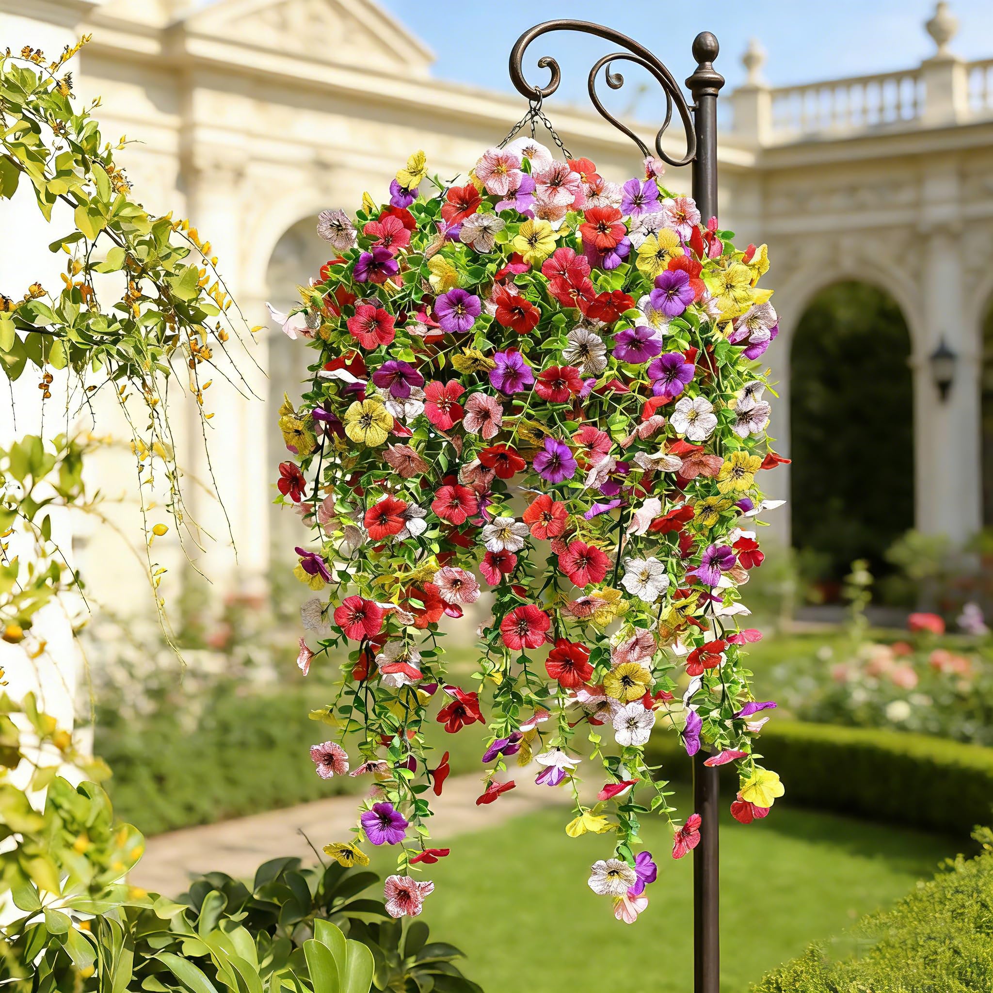 Playieer outdoor decor flowers stay vibrant with low maintenance.