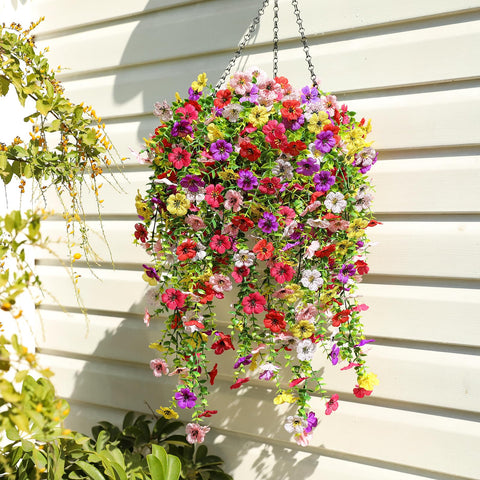 Playieer UV-resistant artificial flowers resist fading in sun.