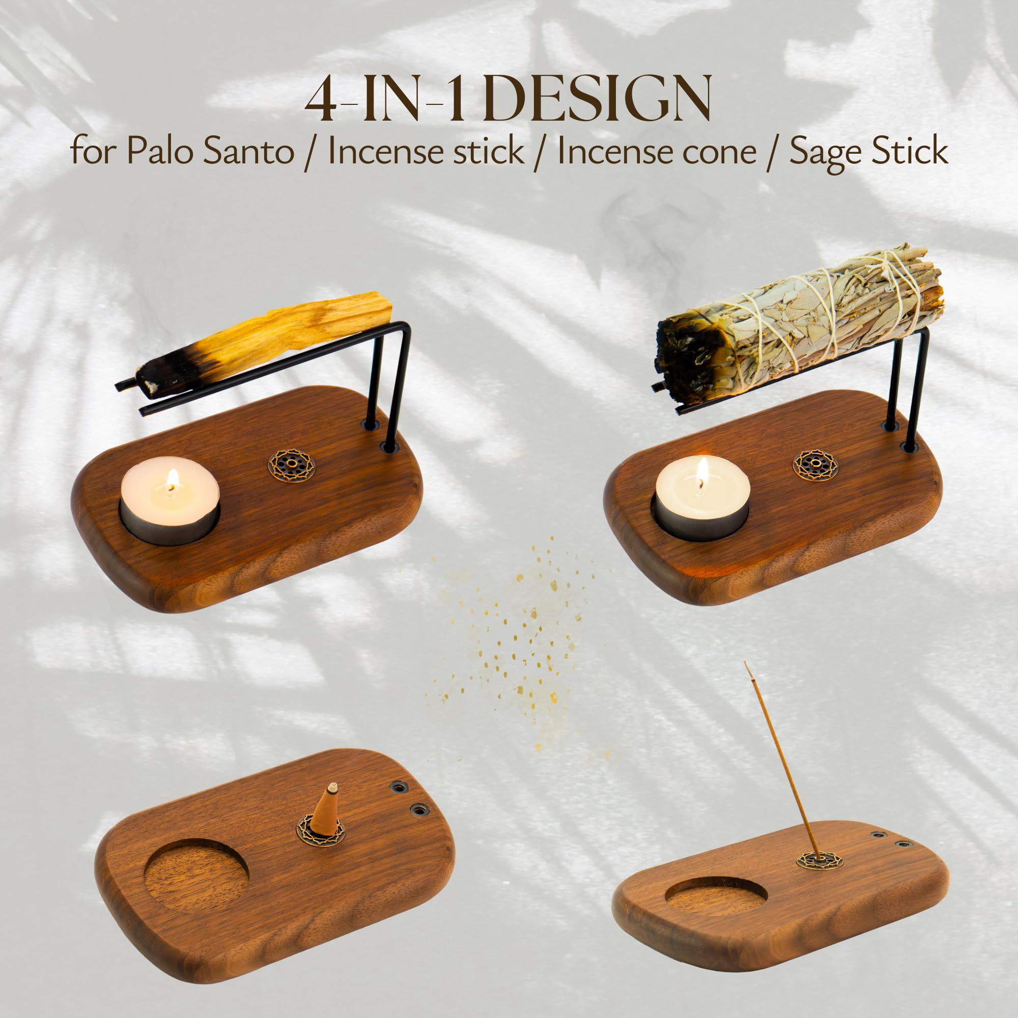Plearty sturdy walnut design adds warmth to meditation spaces