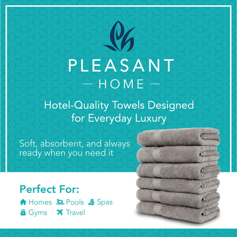 Pleasant Home 515 GSM cotton towels with plush feel and strong absorption.