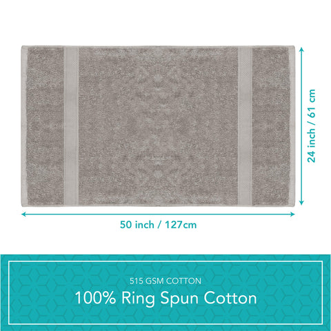 Pleasant Home gray towels suitable for modern bathrooms and locker rooms.