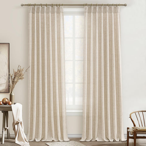 PleatedDrapes 96-inch curtains with pinch pleat design for depth and sophistication.