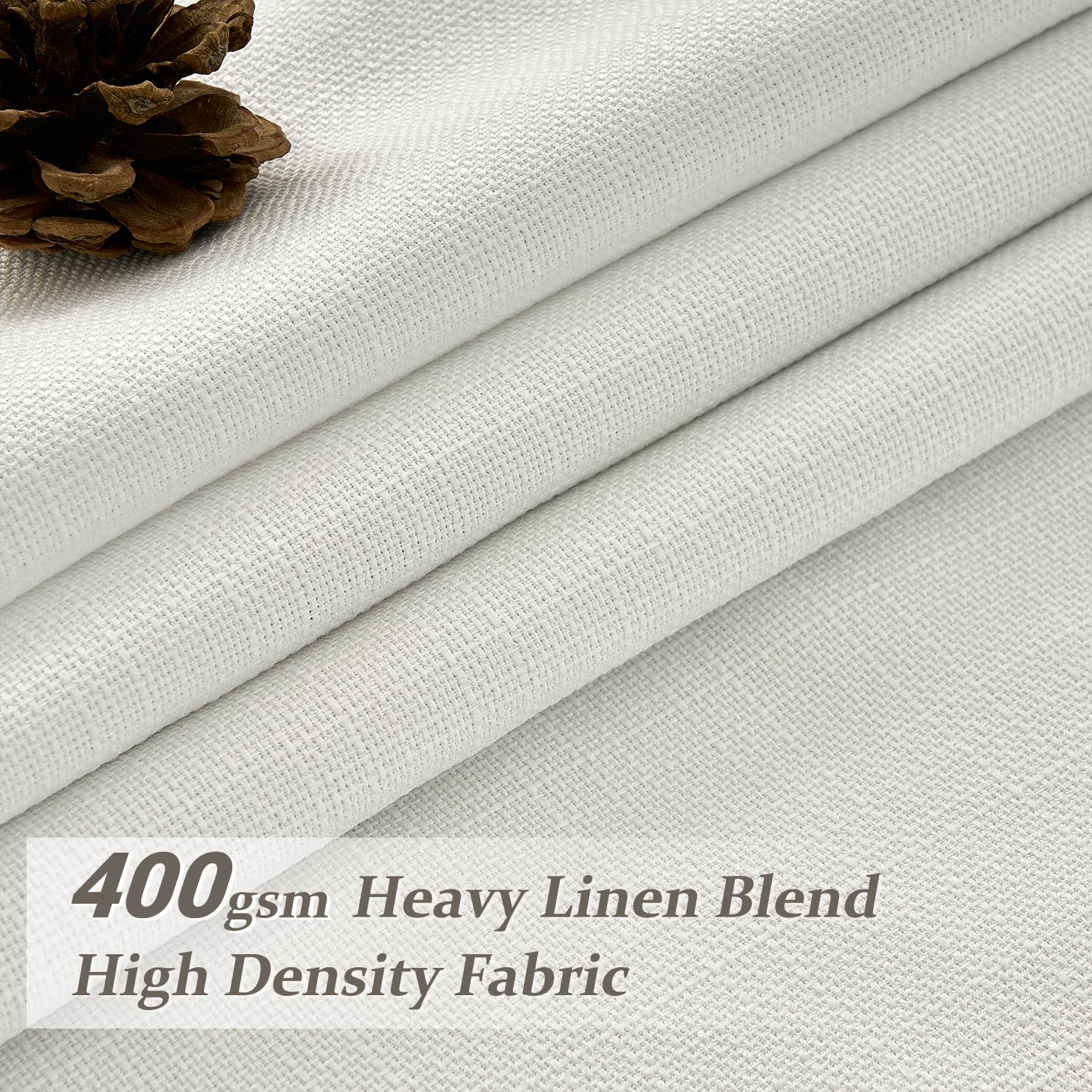 PleatedDrapes double layer blackout linen curtain demonstrates insulation and odor control