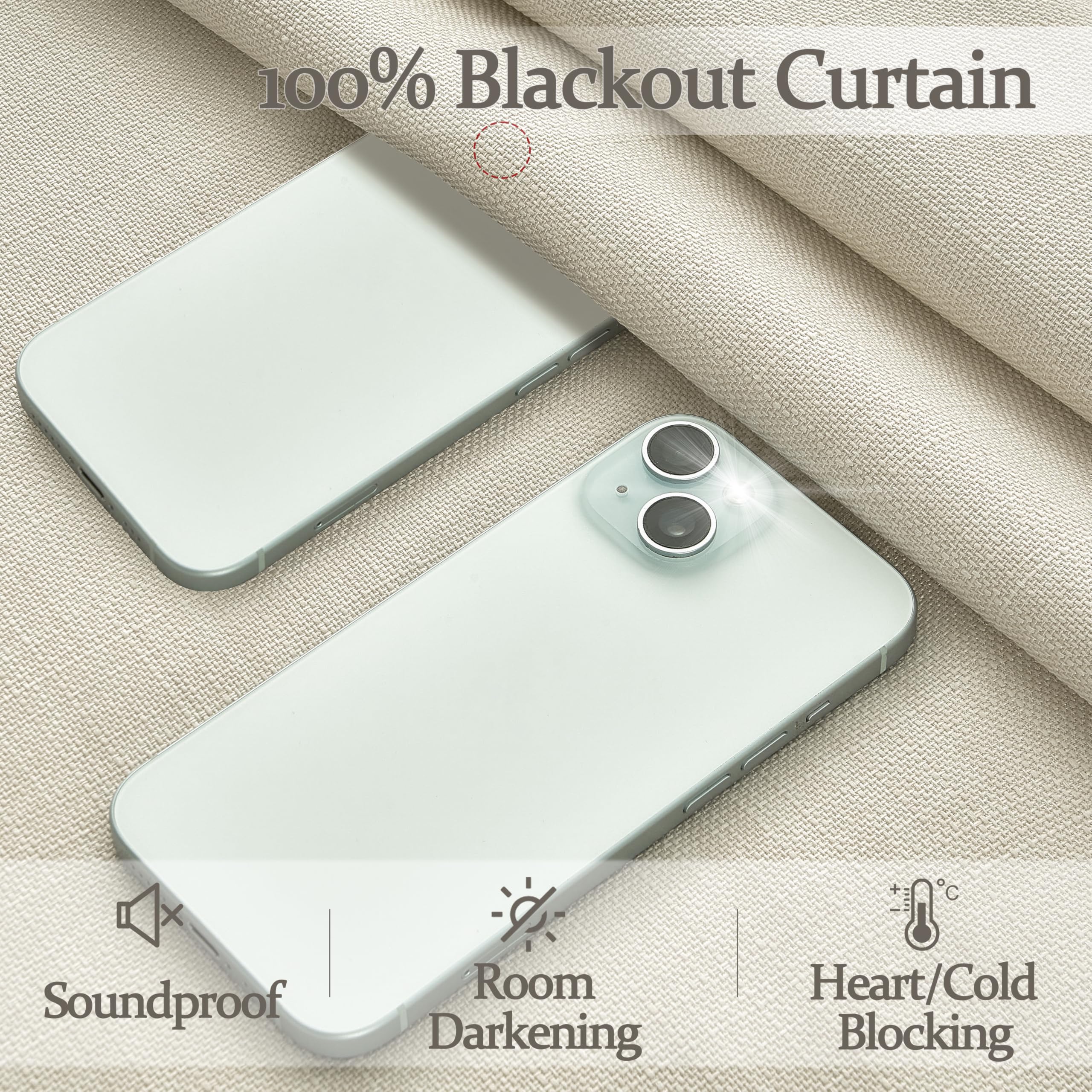 PleatedDrapes thick linen blend curtain with insulation potential for energy-friendly comfort