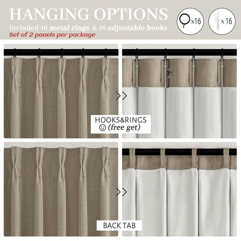 PleatedDrapes living room view shows versatile decoration with noise dampening effect.