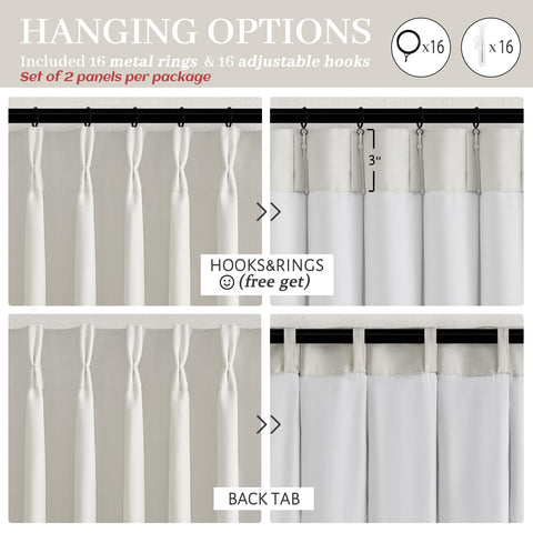 PleatedDrapes versatile mounting options including track system compatibility