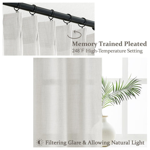 Memory-pleat training helps maintain a chic, lasting drape by PleatedDrapes.