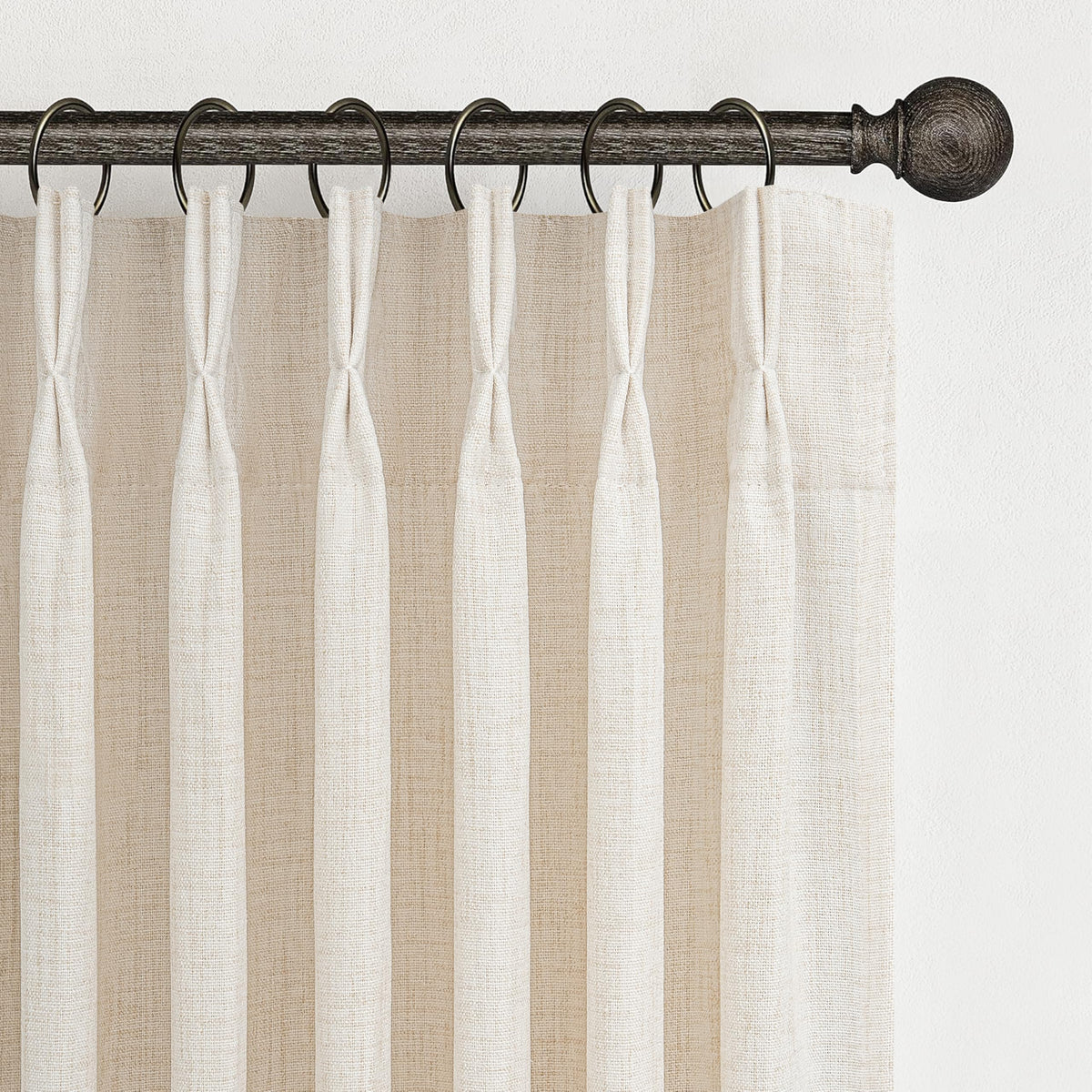 PleatedDrapes pinch-pleated linen curtains for living rooms enhance privacy and soft daylight.