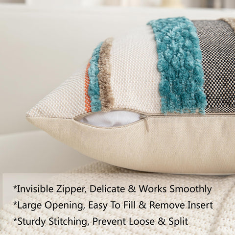 PLEPATE boho pillow cover 18x18; set of 2 for coordinated decor