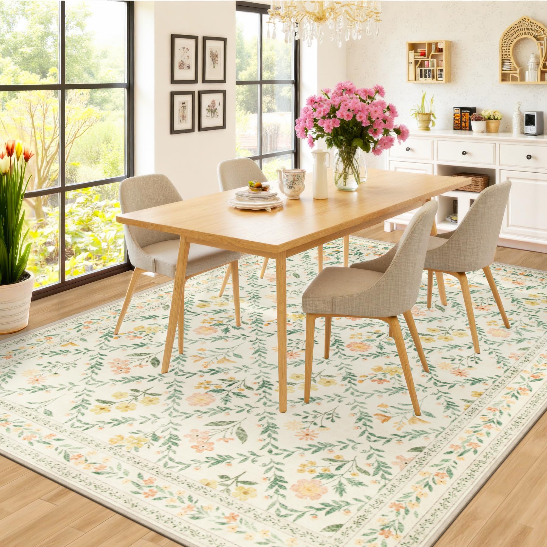 PLHXFR anti-slip-tpe-backing keeps the rug in place for safer high-traffic areas.