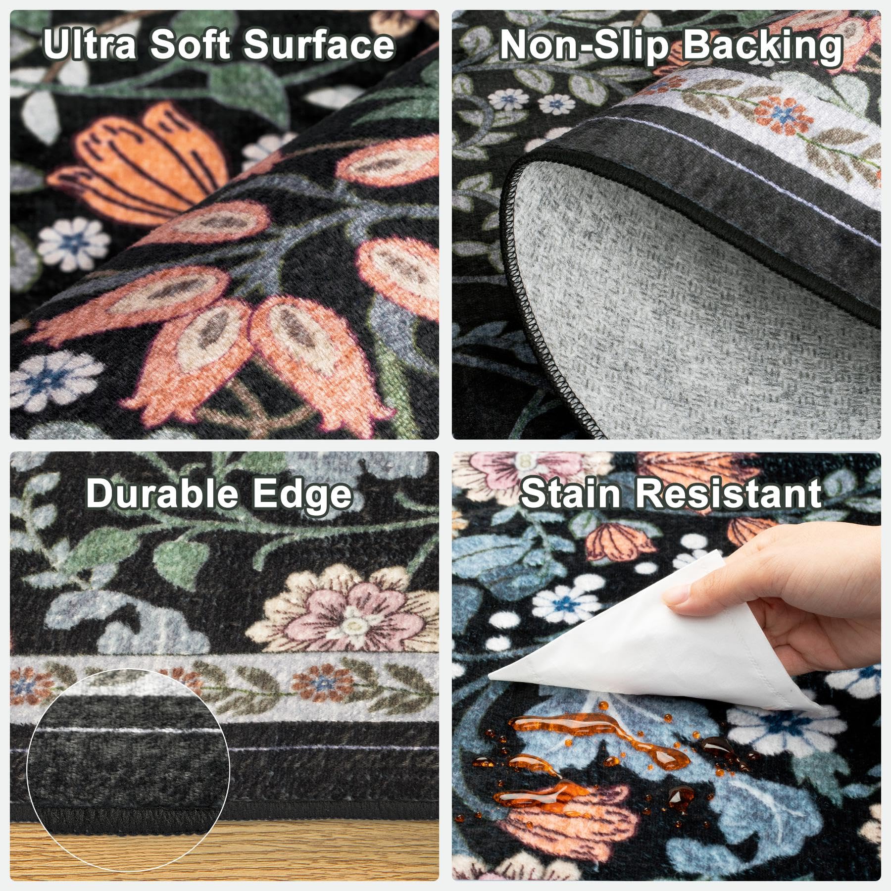 PLHXFR durable high-traffic rug withstands daily living in hallways