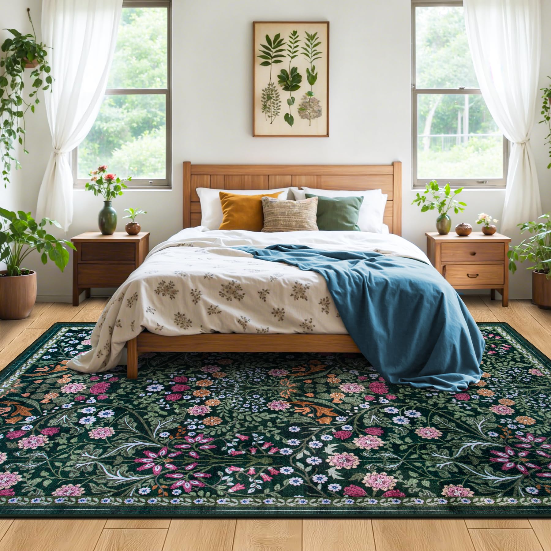 PLHXFR machine-washable rug 10x12 for easy cleaning
