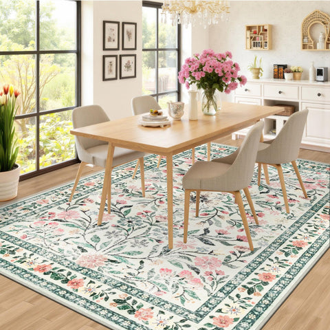 PLHXFR soft low-pile rug feels gentle under bare feet.
