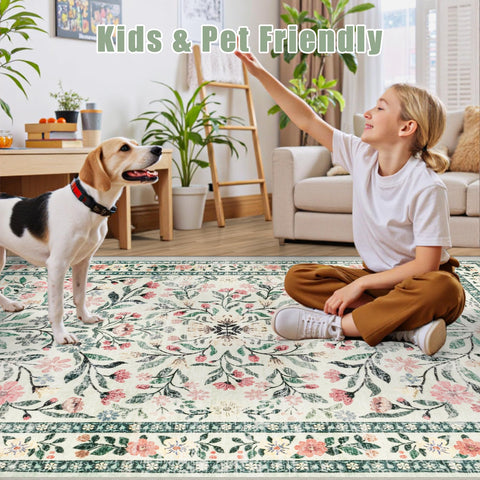 PLHXFR skin-friendly rug suitable for kids and pets.