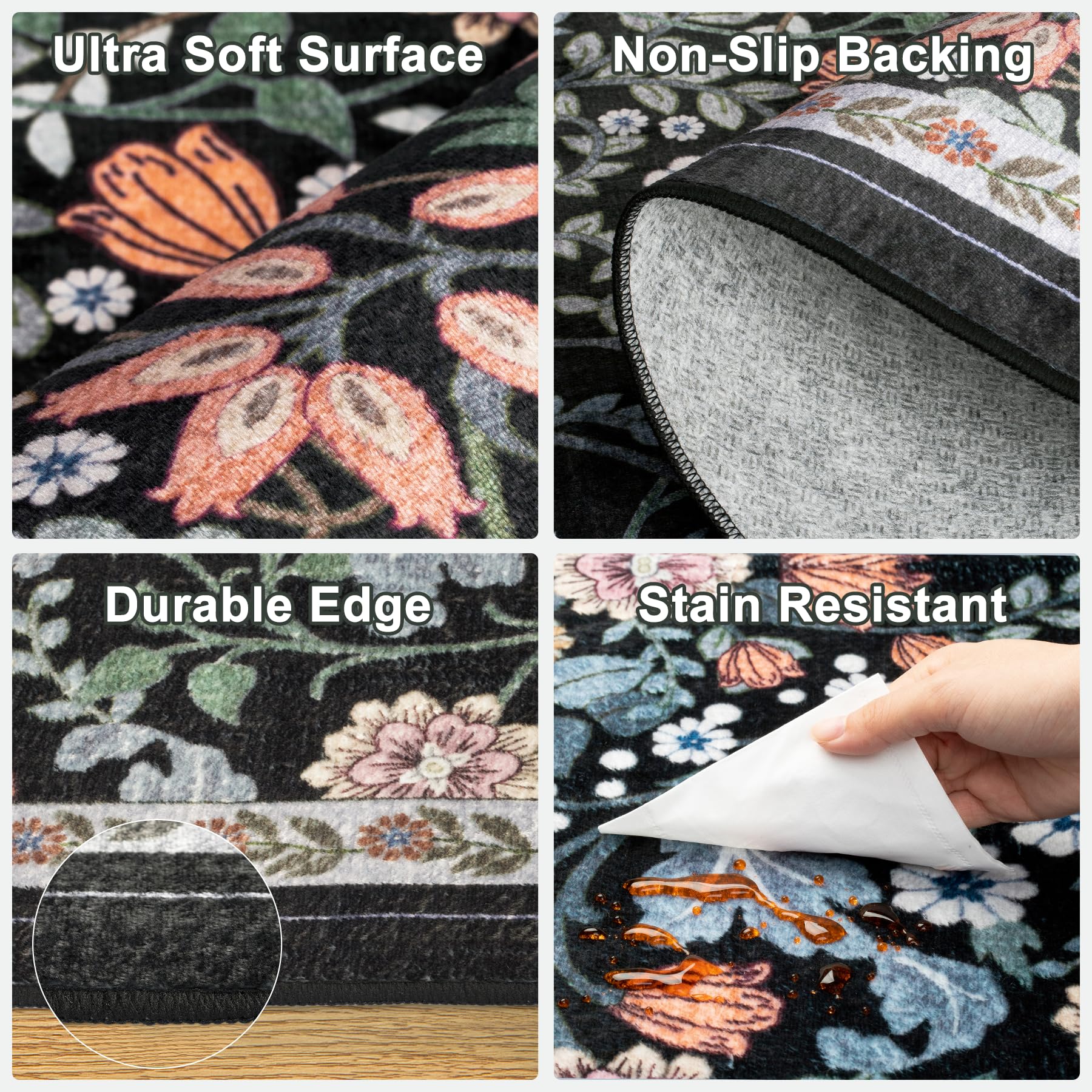 PLHXFR skin-friendly rug safe for kids and pets.