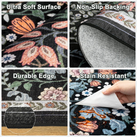 PLHXFR skin-friendly rug safe for kids and pets.