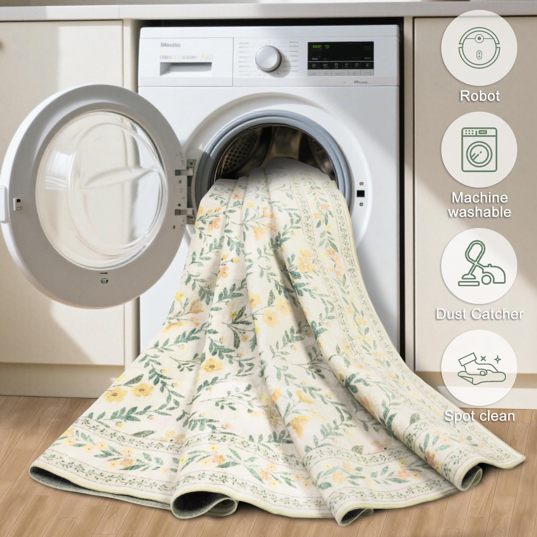 PLHXFR skin-friendly rug is safe for kids and pets and reduces irritation.