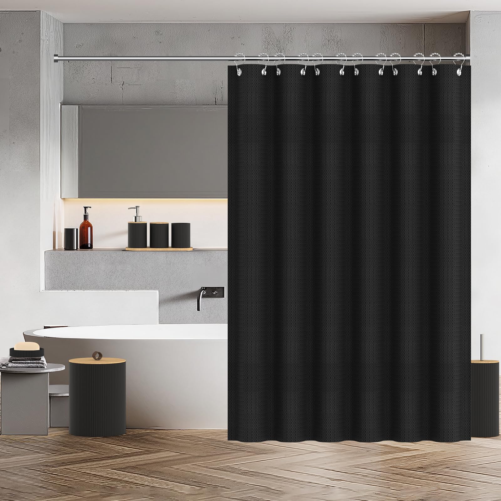 Pliow matte black hooks for quick installation and sleek display