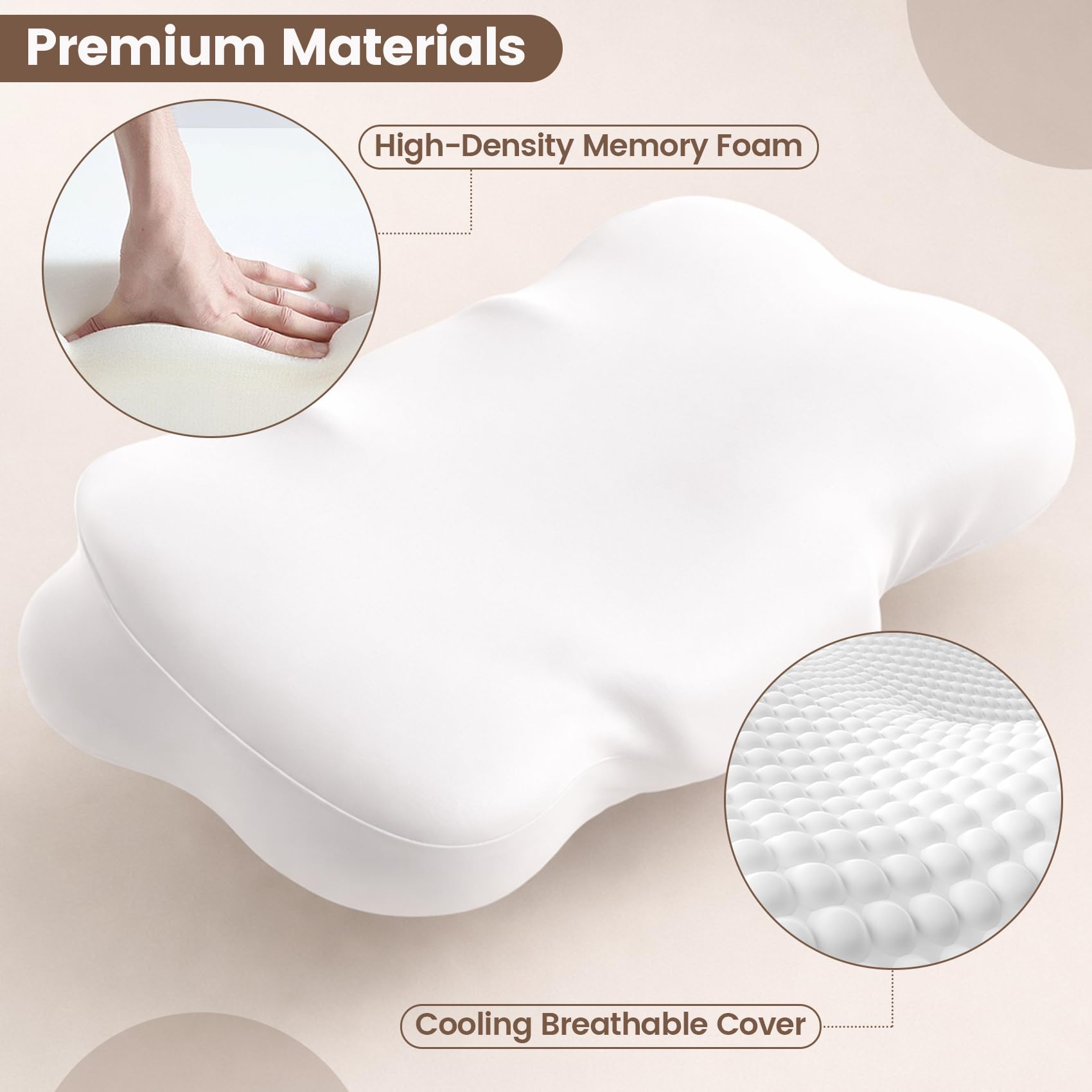 Ploithic New 2.0 Cloud Pillow shredded memory foam contours with cloud-like comfort.